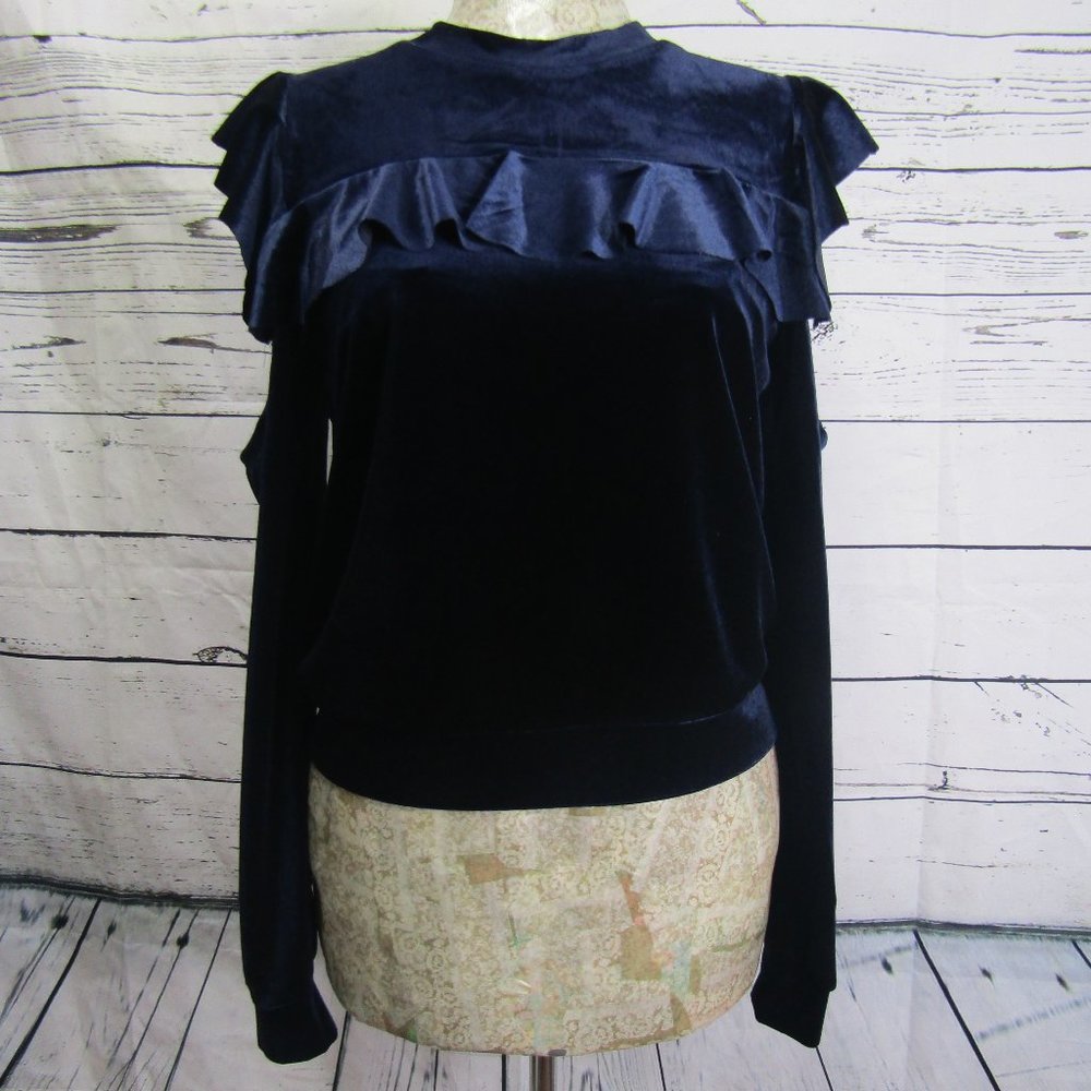 Romeo + Juliet Blue Velvet Top